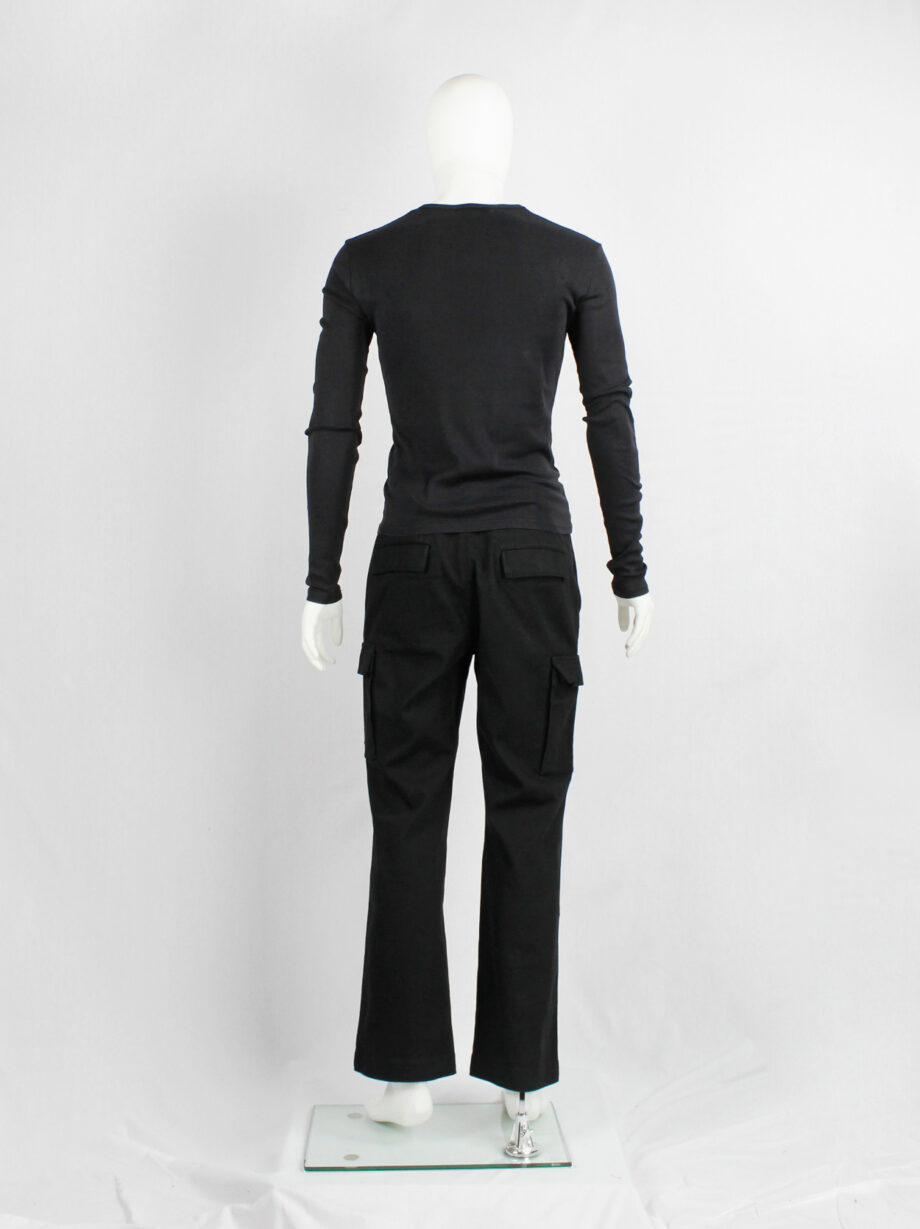 Xavier Delcour black jumper with white Encore patch printed across the chest fall 2003 (11)
