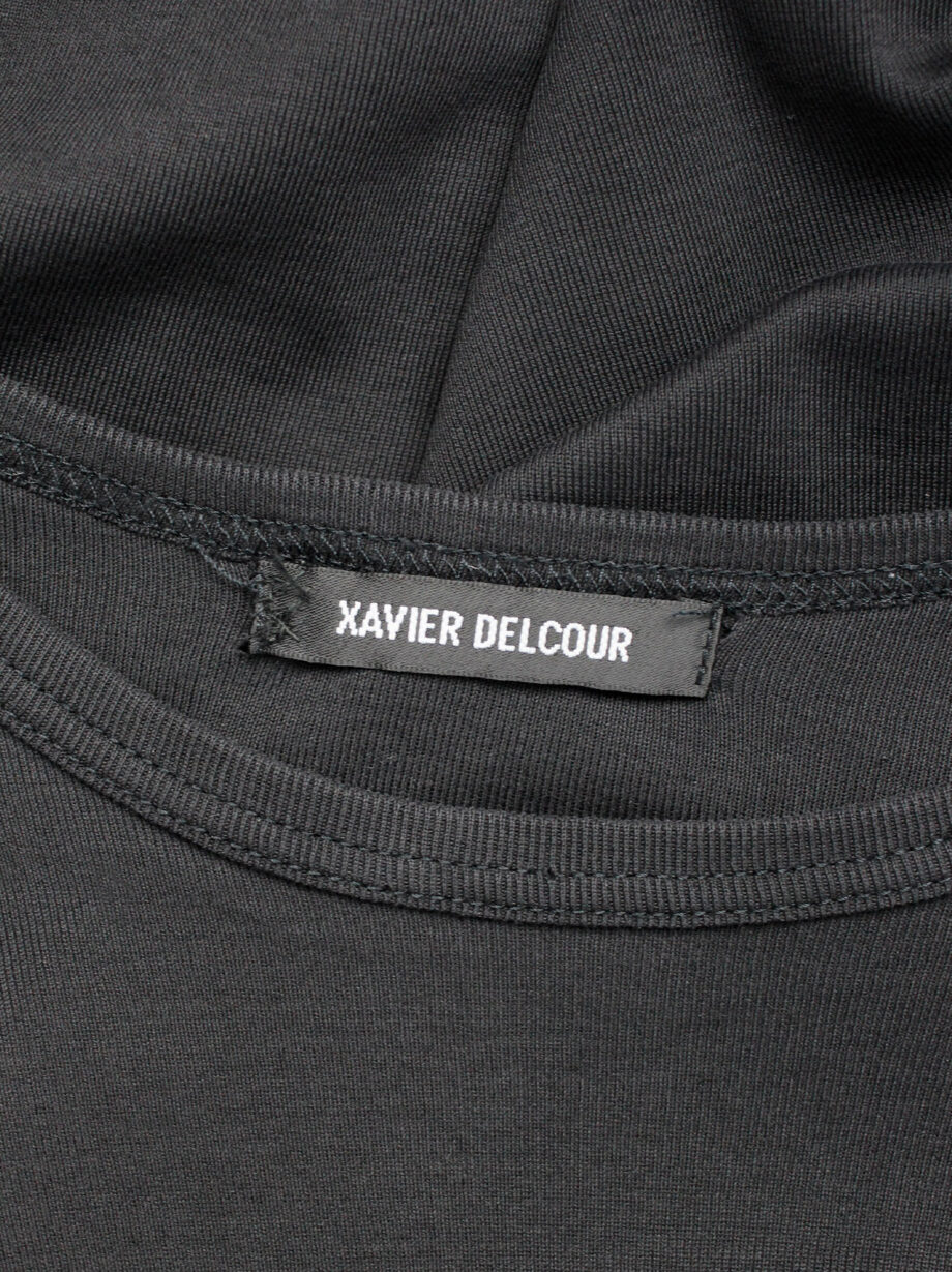 Xavier Delcour black jumper with white Encore patch printed across the chest fall 2003 (4)