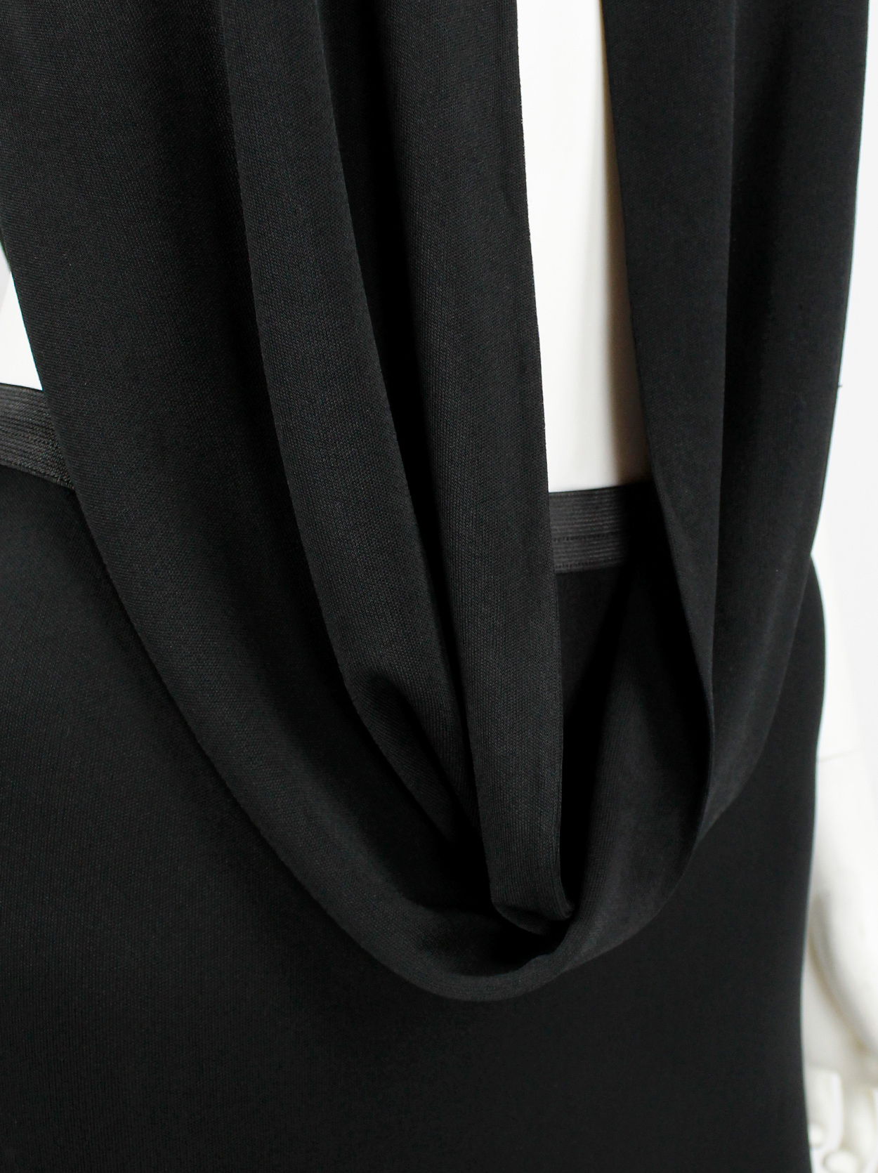 Maison Martin Margiela black ensemble of a maxi skirt and a backless ...