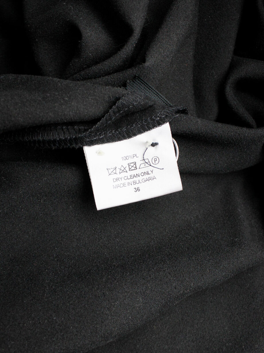 vintage af. Vandevorst black long military coat with silver cross buttons fall 2011 (6)