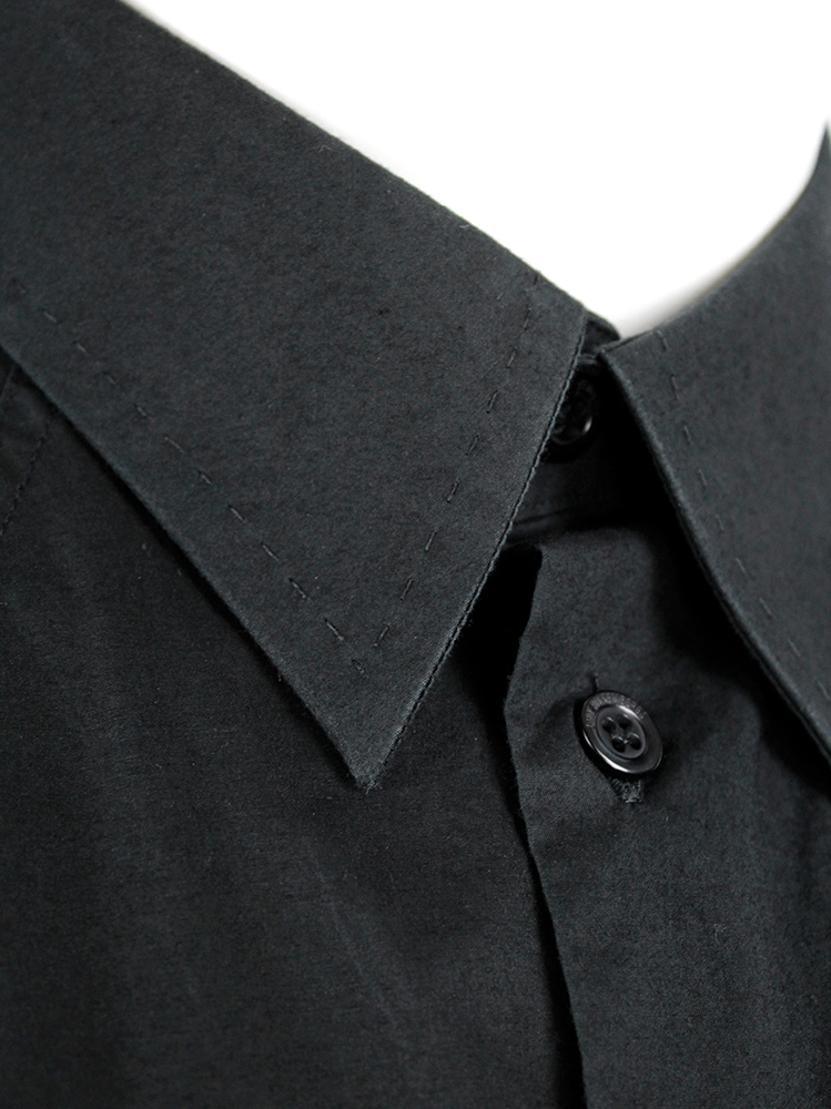 Dirk Bikkembergs Sport Couture black shirt with displaced breast pocket (7)