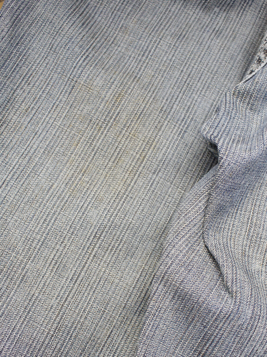 Maison Martin Margiela 6 denim bleached trousers with darker details fall 2005 (9)