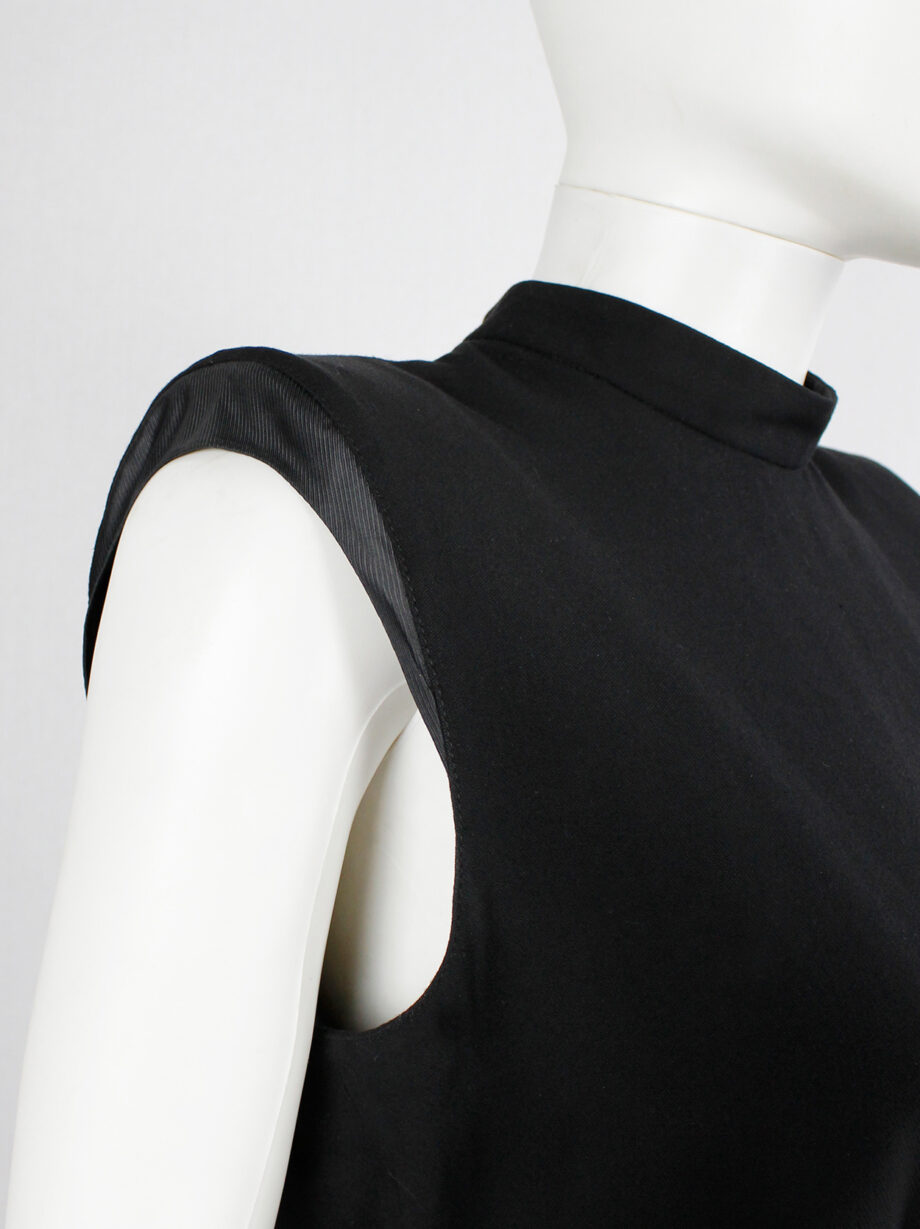 archive Ann Demeulemeester black top with padded shoulders and mock turtleneck spring 1996 (3)