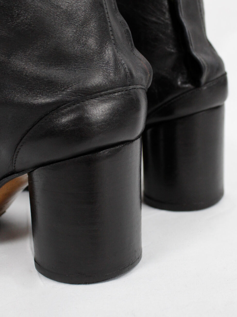 vintage Maison Martin Margiela black tabi boots with cylinder heel 1990s 90s archive (22)