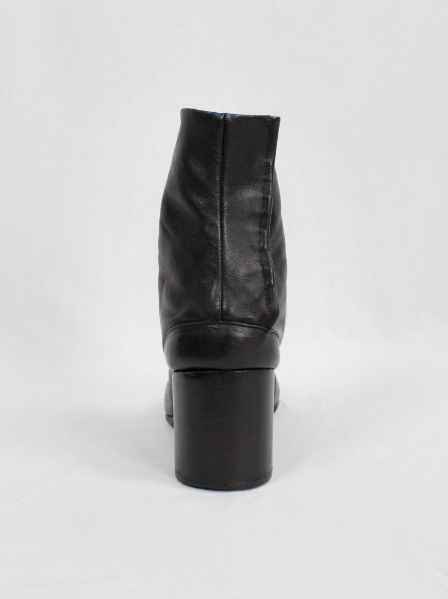 vintage Maison Martin Margiela black tabi boots with cylinder heel 1990s 90s archive (7)