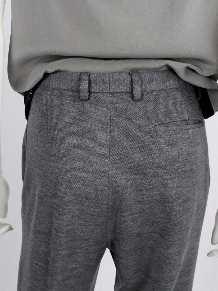 vintage Maison Martin Margiela grey trousers with outwards hemmed cuffs 1995 1996 1997 1998 (7)