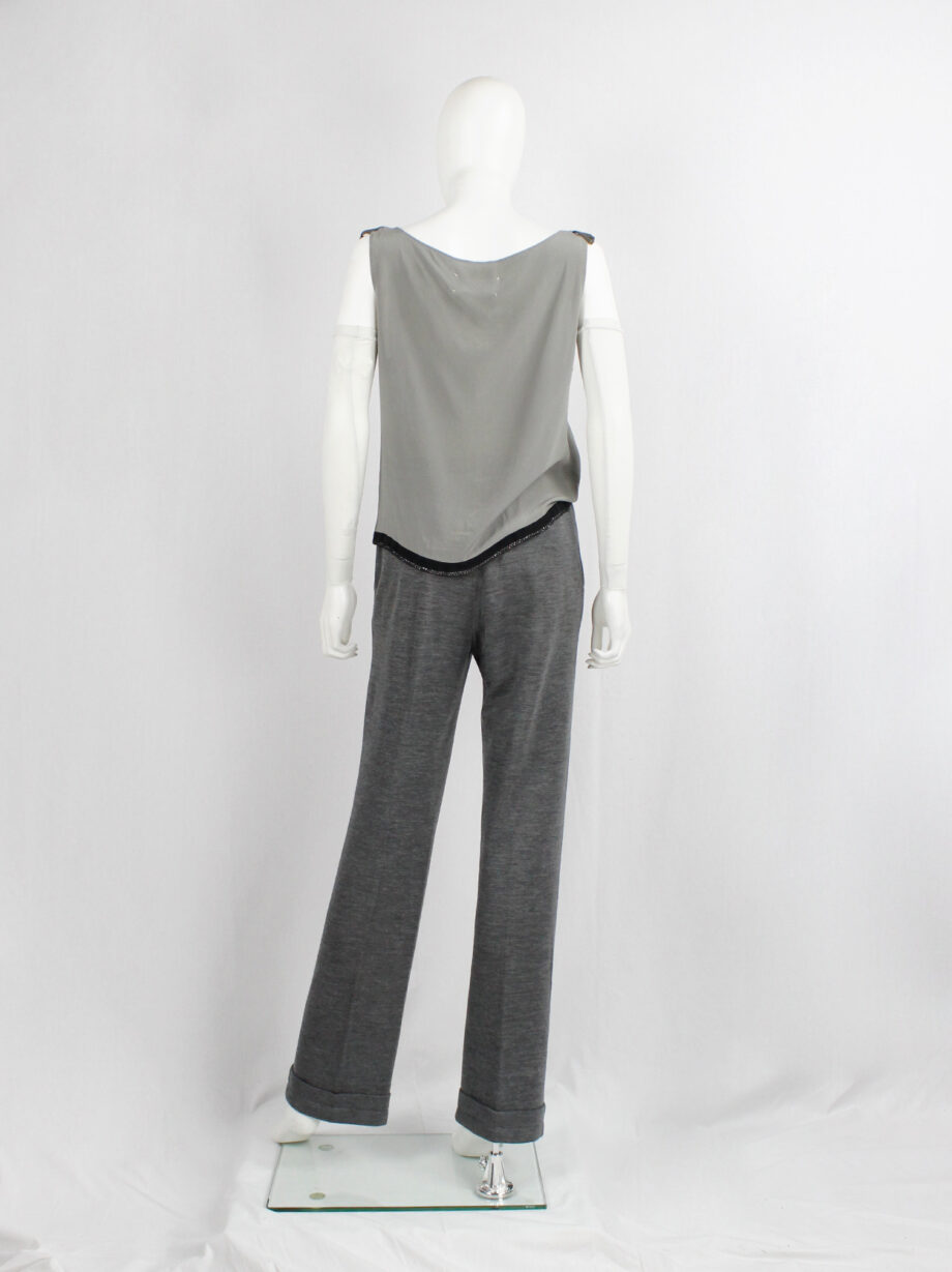 vintage Maison Martin Margiela grey trousers with outwards hemmed cuffs 1995 1996 1997 1998 (9)