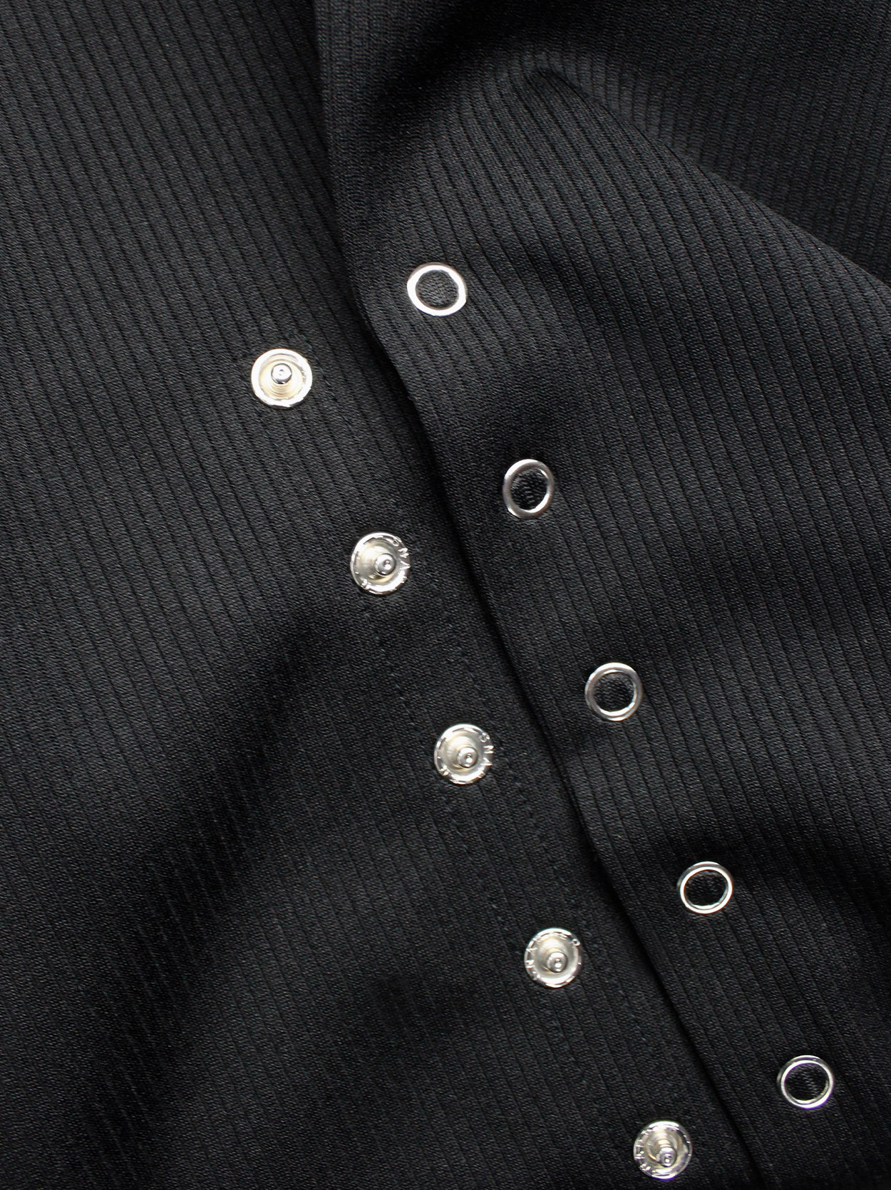 Yohji Yamamoto Y's black long pencil skirt with 2 rows of adjustable ...