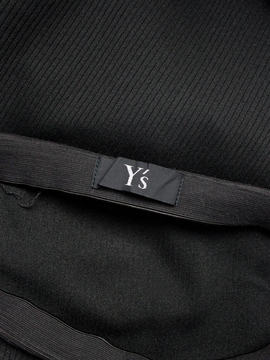 vintage Yohji Yamamoto ys black long pencil skirt with adjustable silver snap buttons (5)