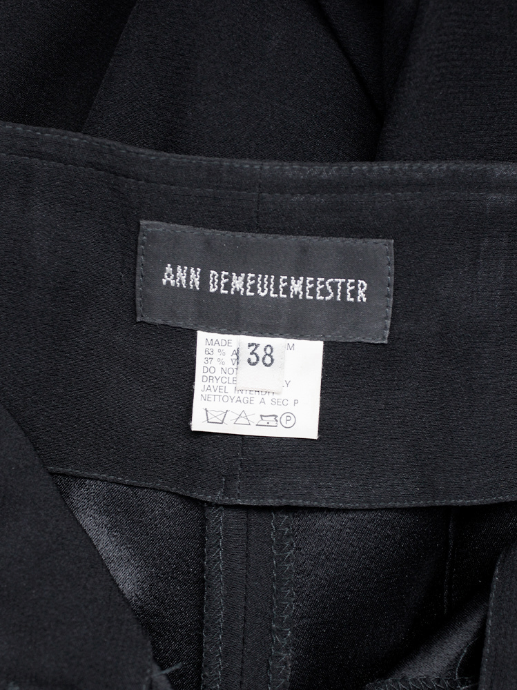 Ann Demeulemeester black harem trousers with darts at the cuffs 1980s 80s (13)