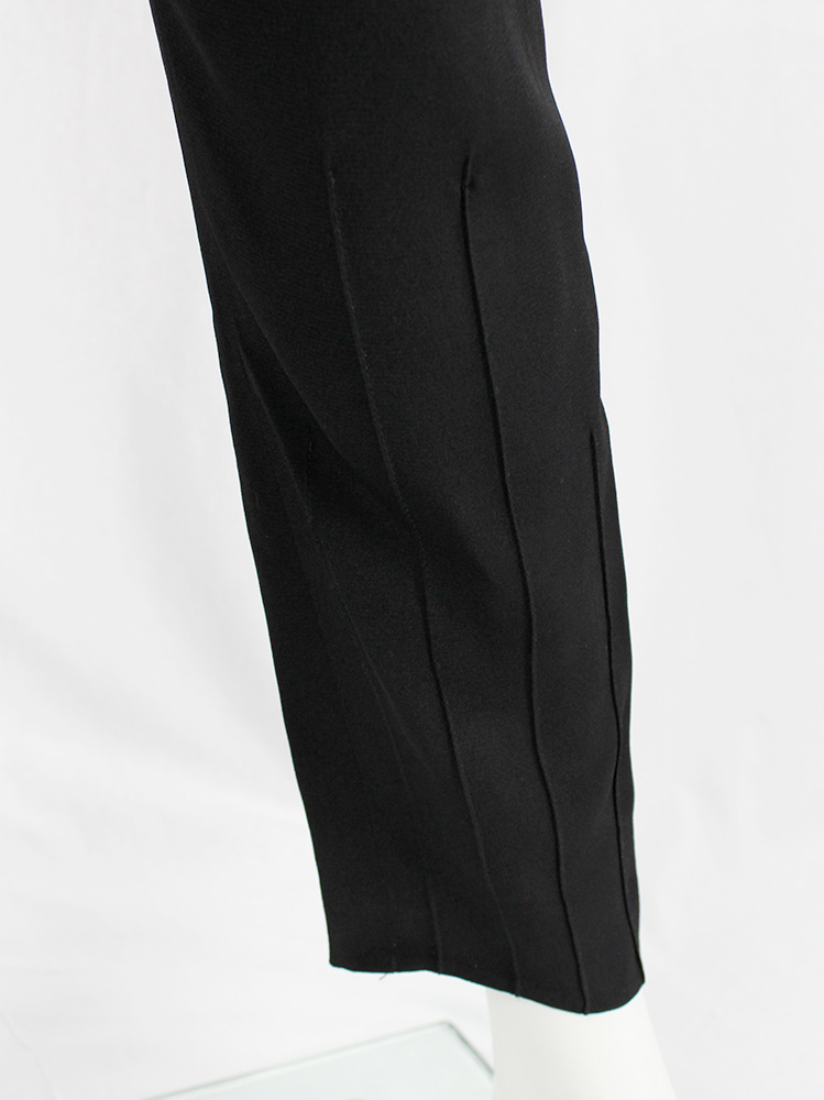 Ann Demeulemeester black harem trousers with darts at the cuffs 1980s 80s (3)