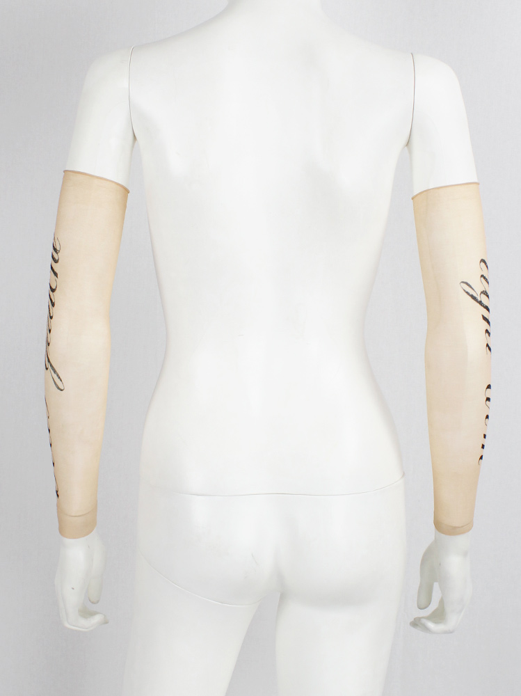 Ann Demeulemeester sheer sleeve with cursive Bras Gauche lettering spring 1998 (4)