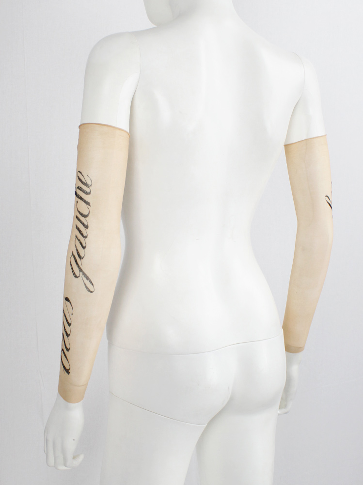 Ann Demeulemeester sheer sleeve with cursive Bras Gauche lettering spring 1998 (5)