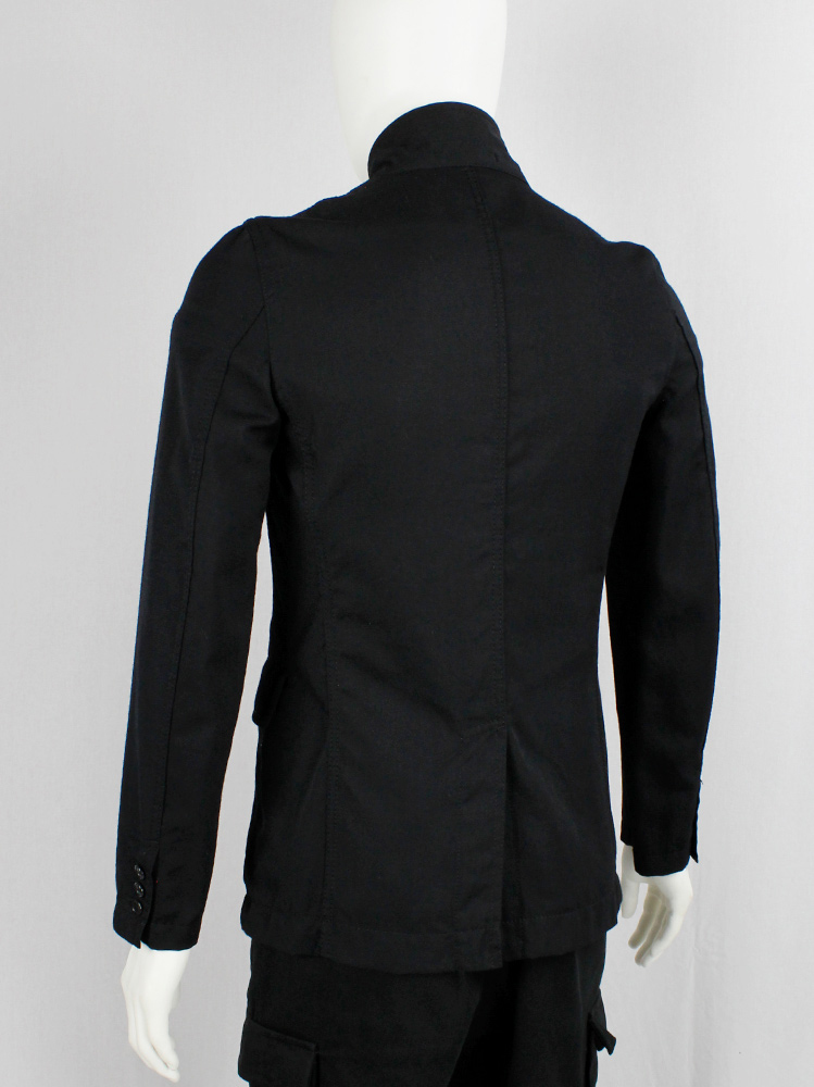 Comme des Garcons Black blazer with two rows of irregular white buttons AD 2010 (10)