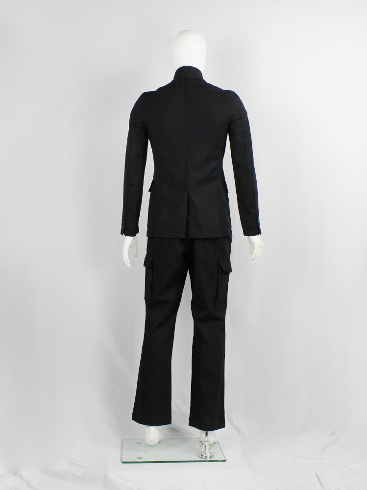 Comme des Garcons Black blazer with two rows of irregular white buttons AD 2010 (8)
