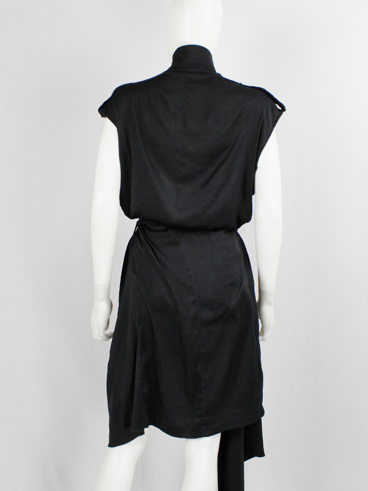 Haider Ackermann black transformable biker dress or waistcoat with zippers spring 2011 (10)