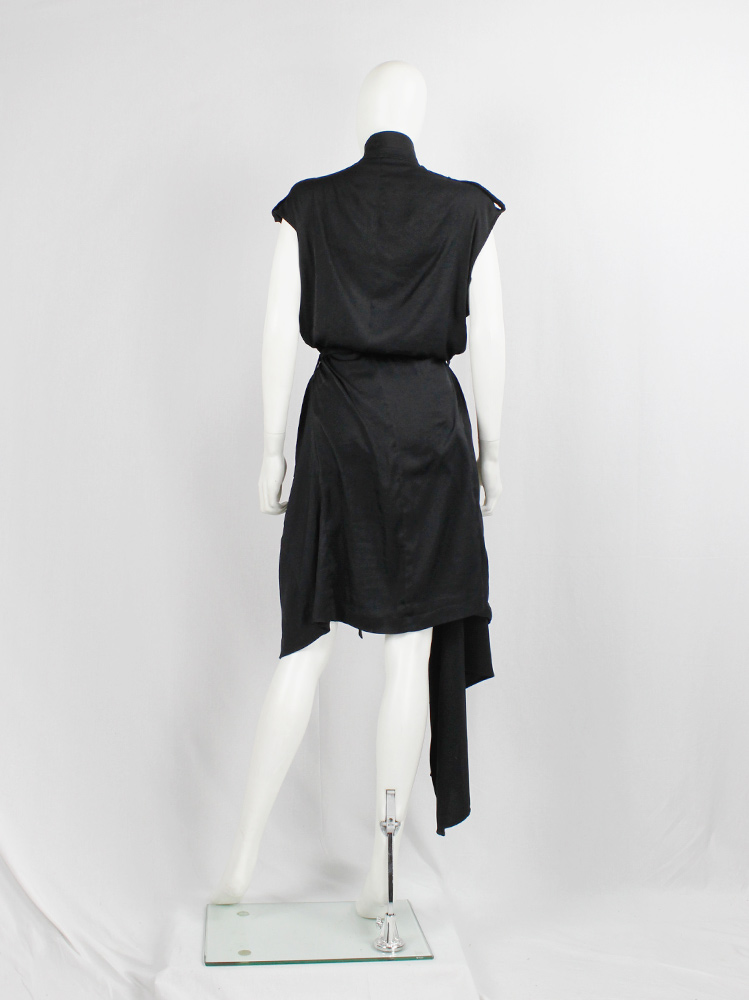 Haider Ackermann black transformable biker dress or waistcoat with zippers spring 2011 (11)