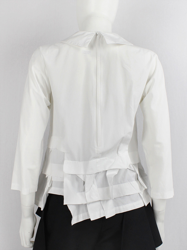 vintage Comme des Garçons Comme white shirt with layered squares around the hem (10)