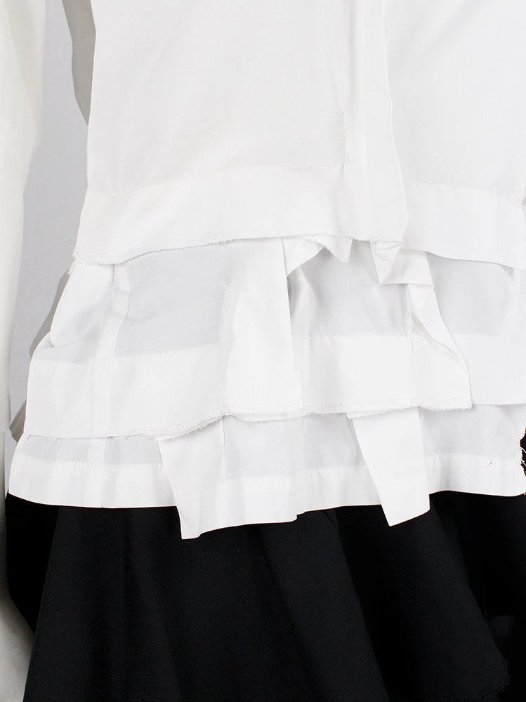 vintage Comme des Garçons Comme white shirt with layered squares around the hem (2)