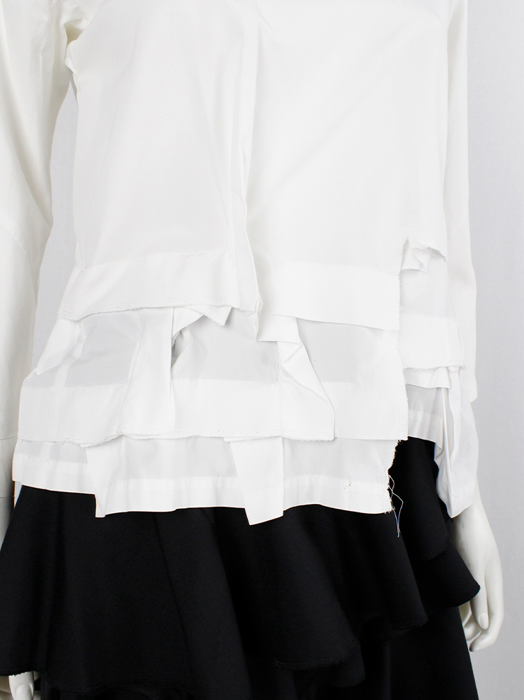 vintage Comme des Garçons Comme white shirt with layered squares around the hem (6)
