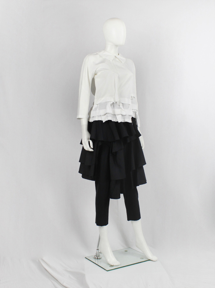 vintage Comme des Garçons Comme white shirt with layered squares around the hem (8)