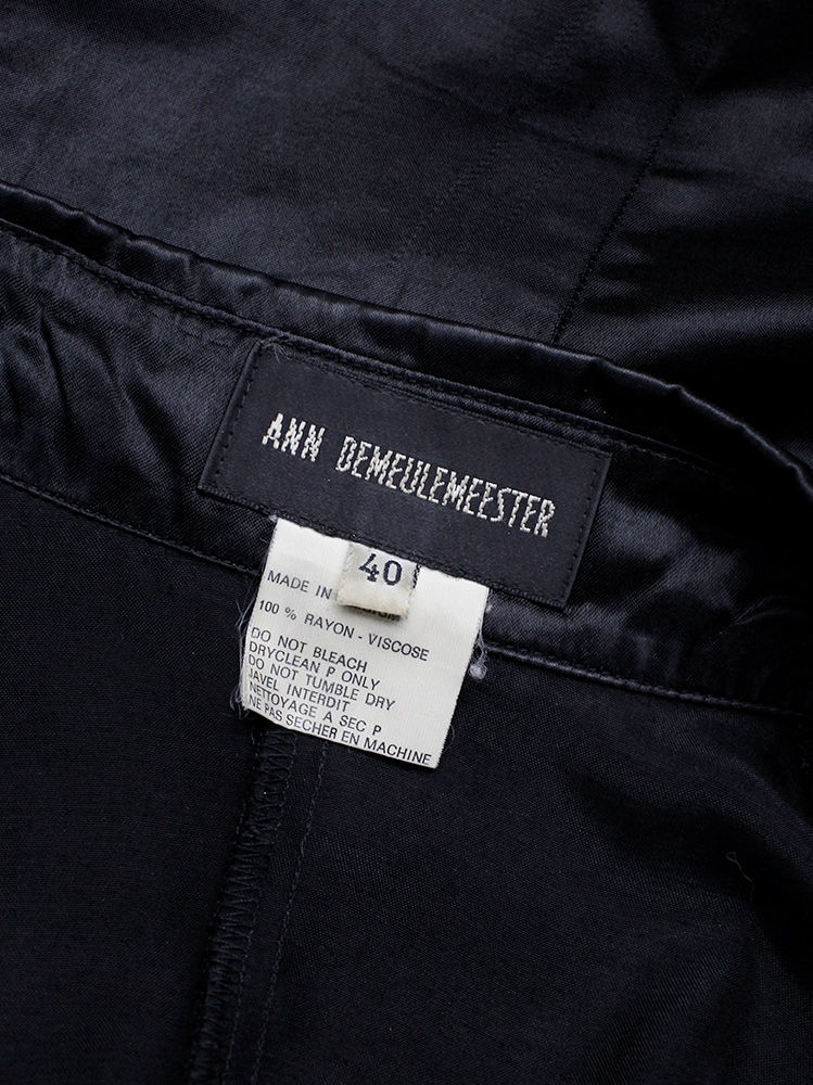Ann Demeulemeester black sleeveless shirt with cutaway front spring 1995 (5)