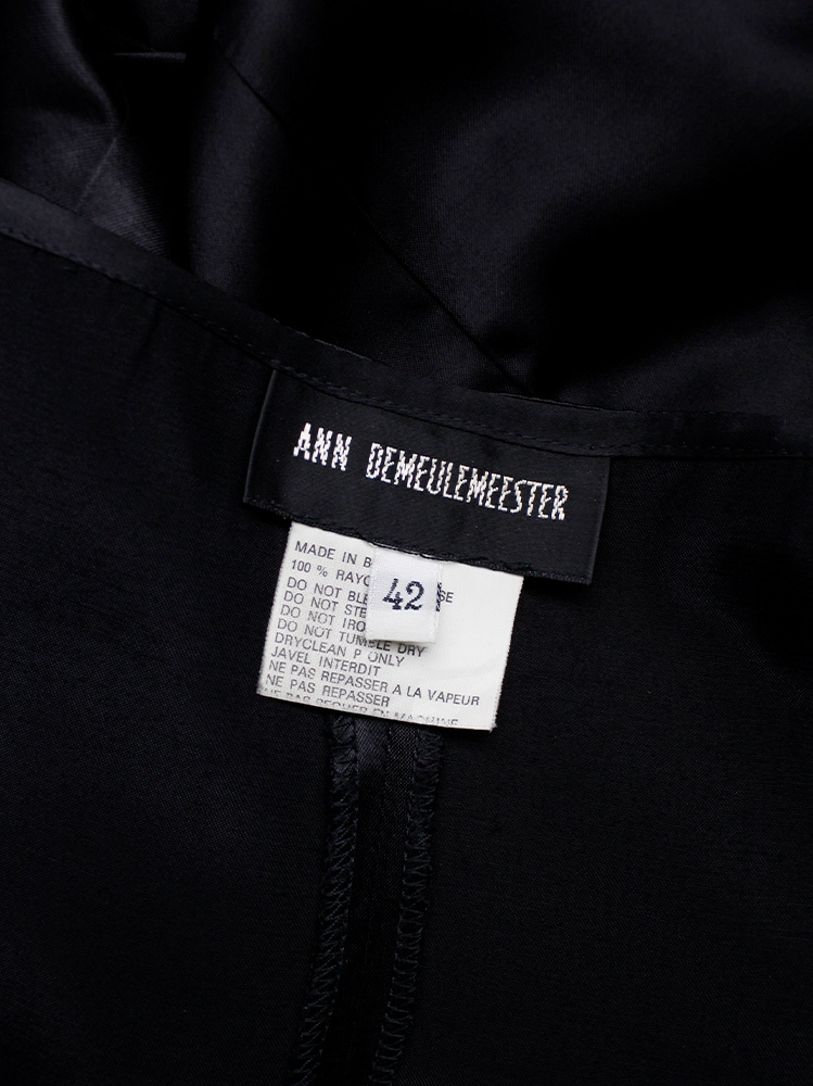 Ann Demeulemeester black tie strap top with cutaway front and long back fall 1994 (8)
