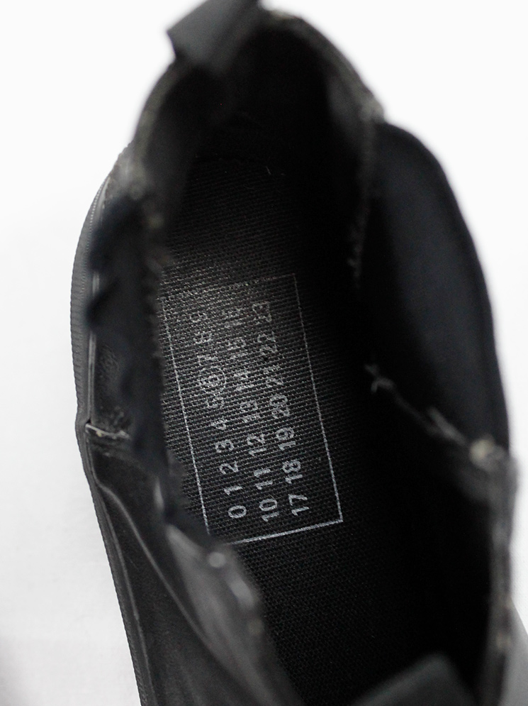 Maison Martin Margiela 6 black flat slip-on tabi boots spring 2003 (21)