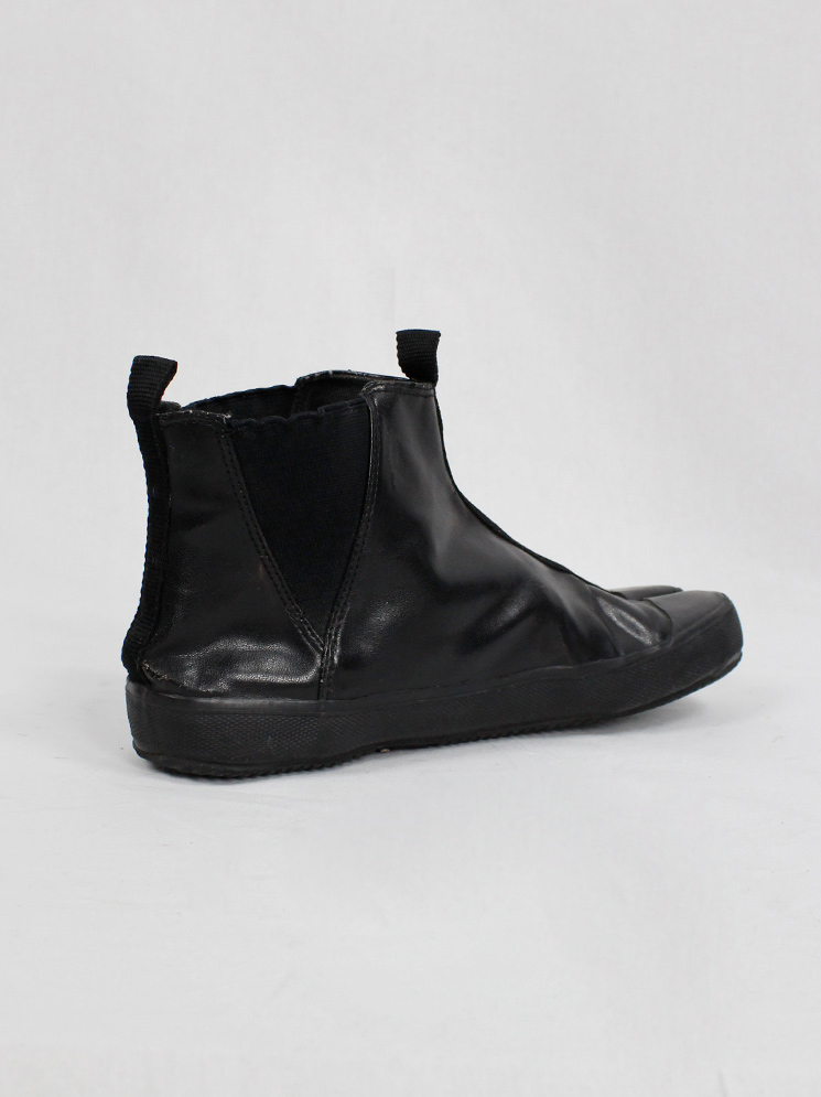 Maison Martin Margiela 6 black flat slip-on tabi boots spring 2003 (7)