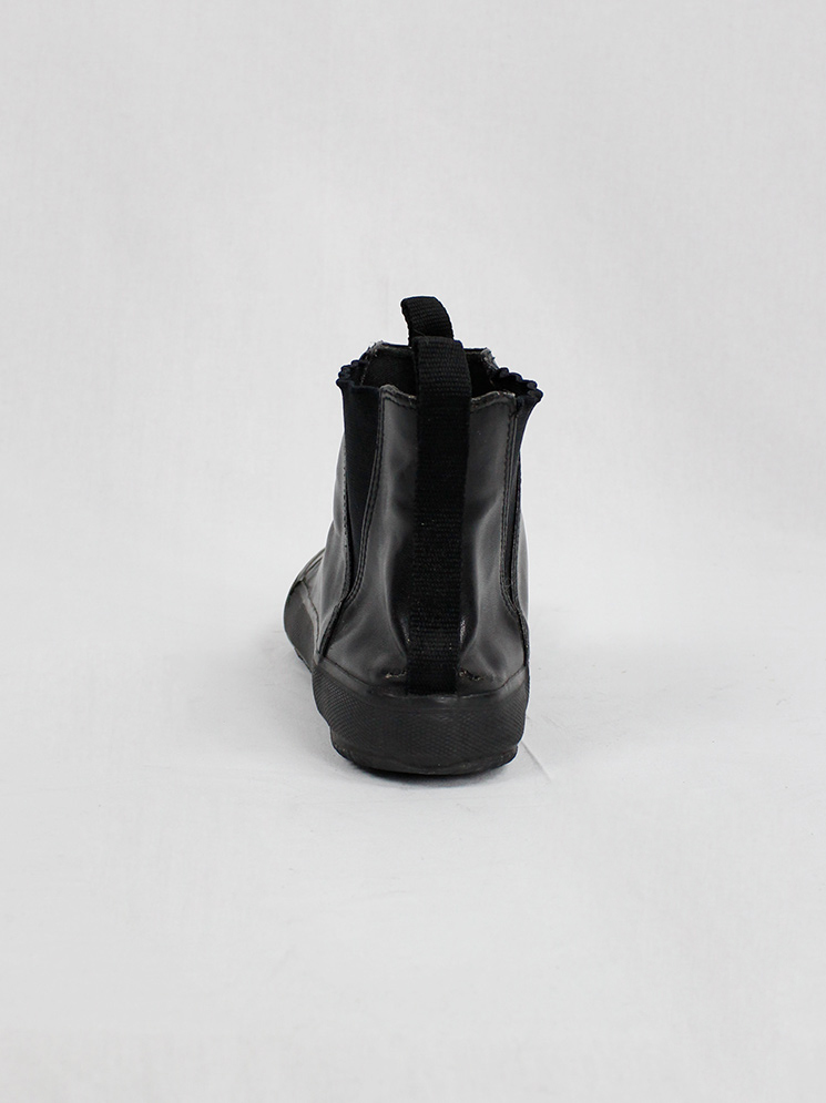 Maison Martin Margiela 6 black flat slip-on tabi boots spring 2003 (8)