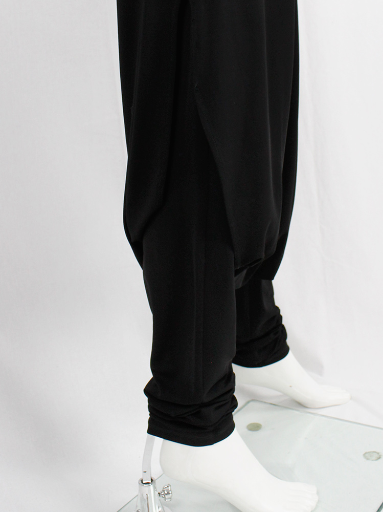 Maison Martin Margiela black harem trousers with extreme drop crotch panel spring 2008 (5)