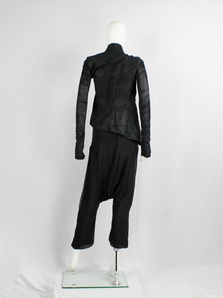 Rick Owens ANTHEM black drop crotch trousers with front ties spring 2011 (11)