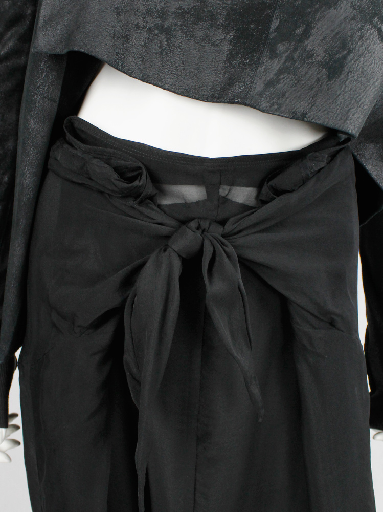 Rick Owens ANTHEM black drop crotch trousers with front ties spring 2011 (5)