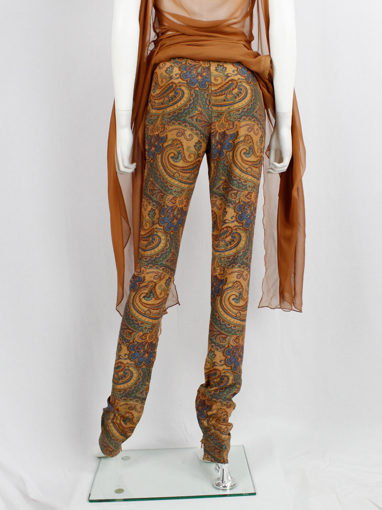 couture Vandevorst orange brocade trousers with gold and blue embroidery spring 2012 (8)