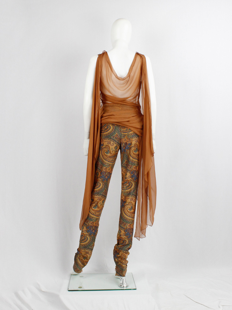 couture Vandevorst orange brocade trousers with gold and blue embroidery spring 2012 (9)