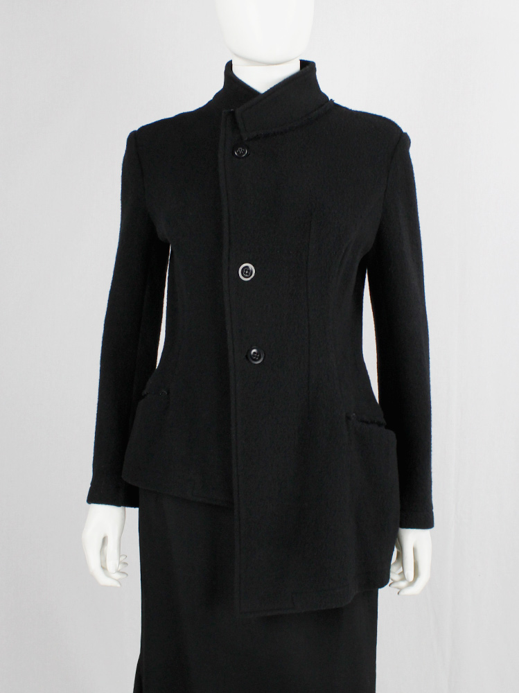 vintage ys Yohji Yamamoto black wool tailored jacket in two different lengths (1)