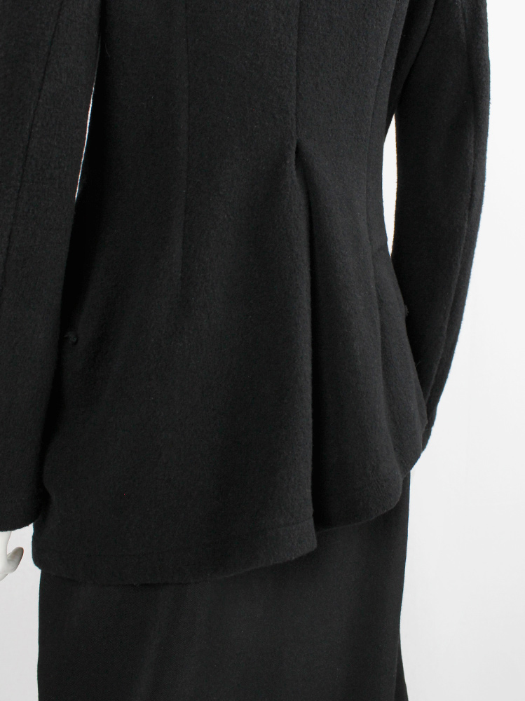 vintage ys Yohji Yamamoto black wool tailored jacket in two different lengths (11)