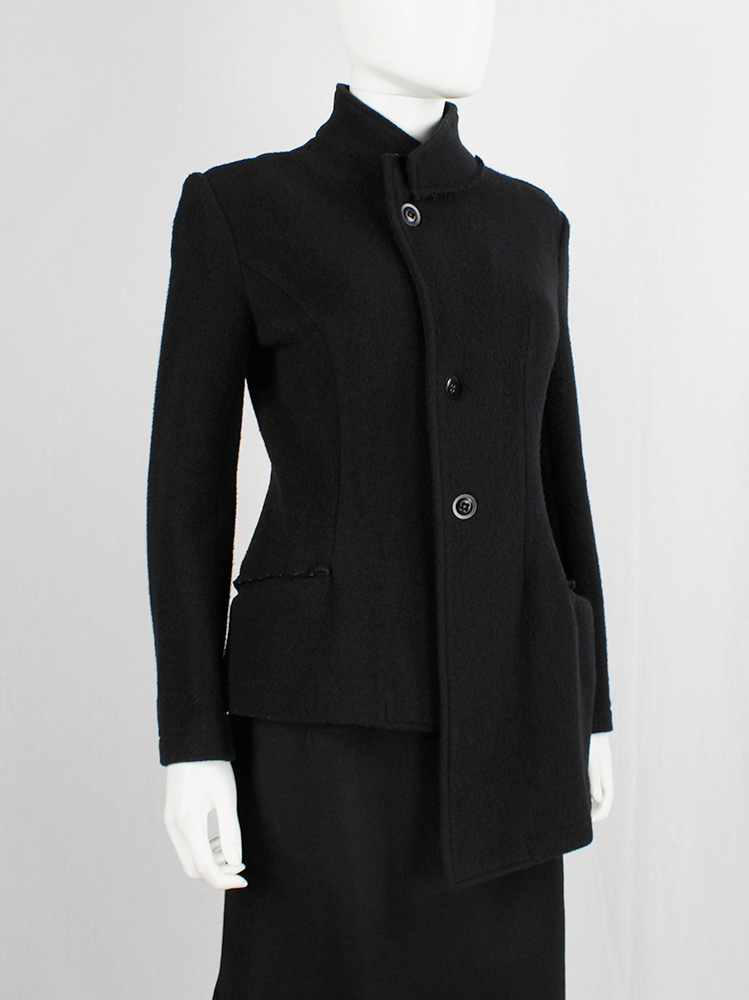 vintage ys Yohji Yamamoto black wool tailored jacket in two different lengths (2)