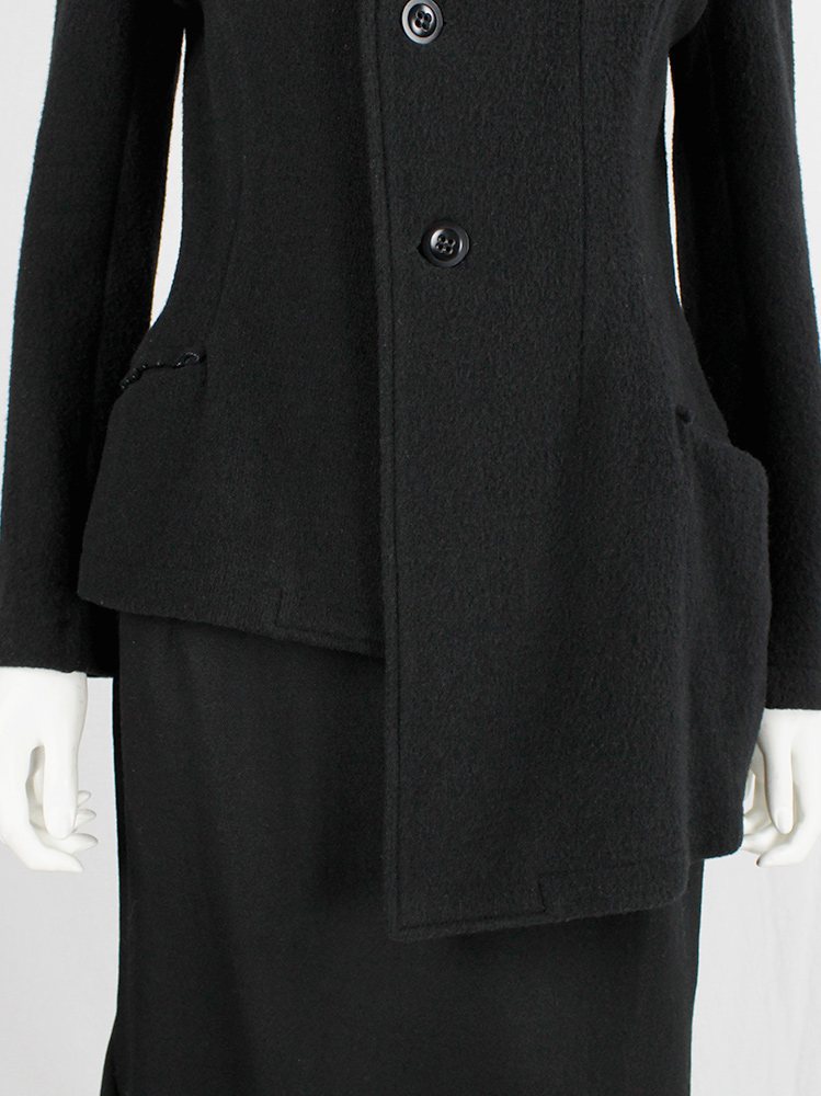 vintage ys Yohji Yamamoto black wool tailored jacket in two different lengths (4)