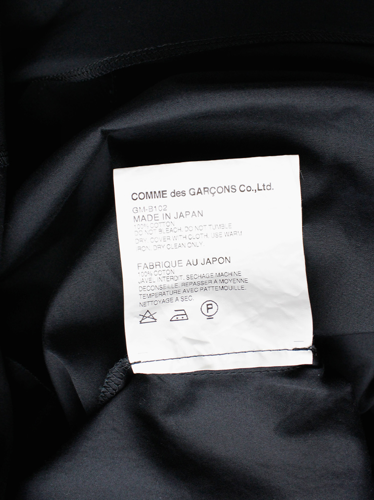 Comme des Garcons black sculptural top with pouches attached by straps spring 2014 (1)