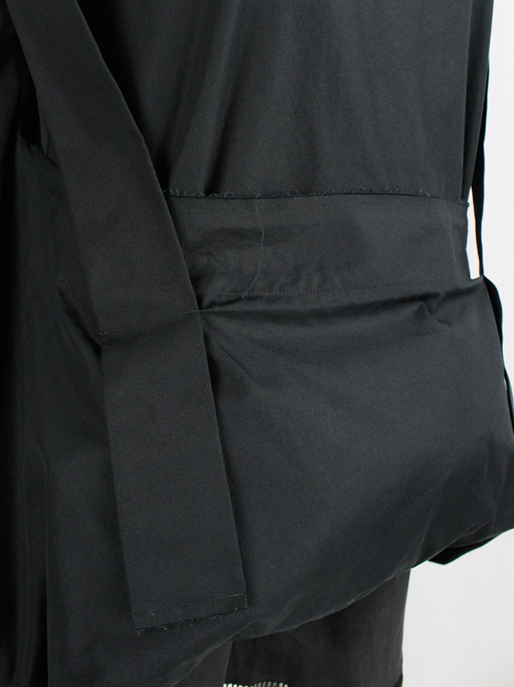 Comme des Garcons black sculptural top with pouches attached by straps spring 2014 (3)