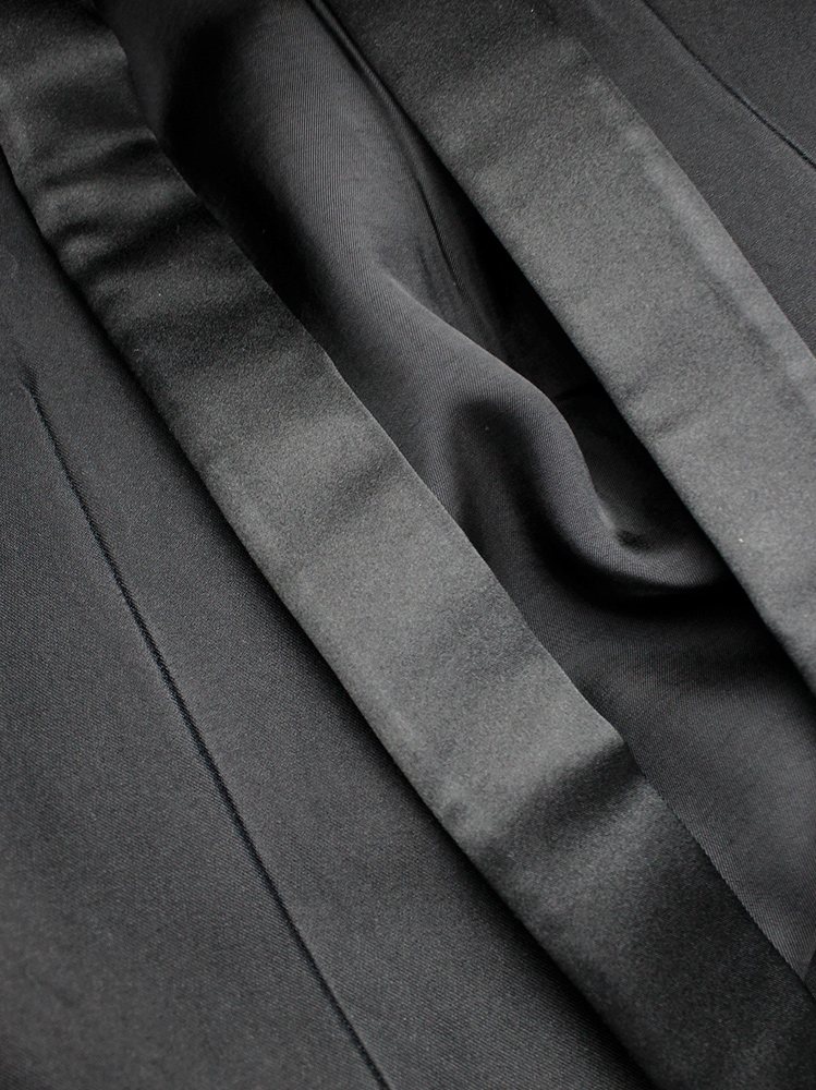 Haider Ackermann black open blazer with minimalist lapels and structured shoulders spring 2012 (11)