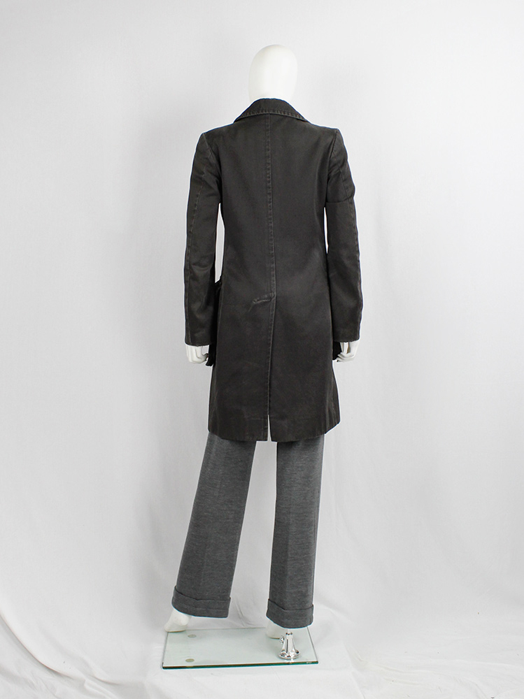 Maison Martin Margiela grey denim car coat with large attached pockets fall 1996 (22)