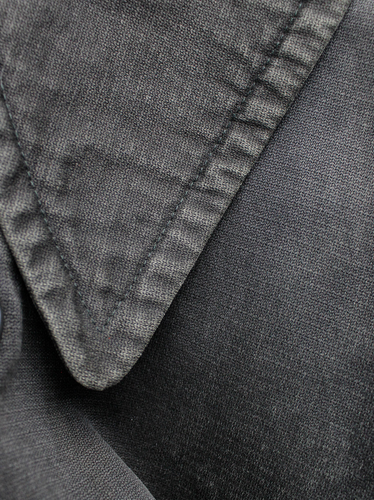 Maison Martin Margiela grey denim car coat with large attached pockets fall 1996 (6)