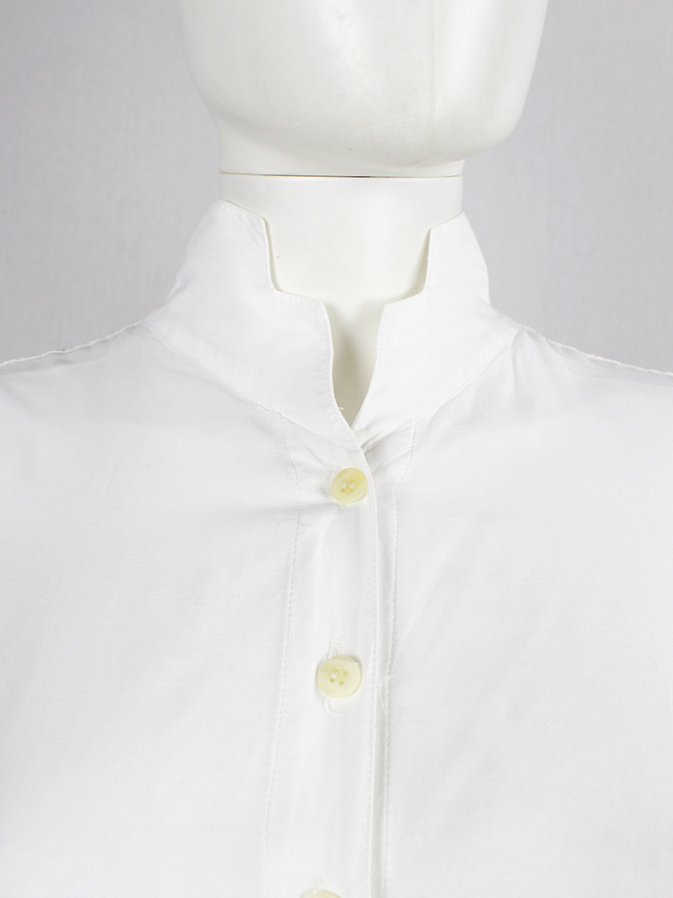 vintage Ann Demeulemeester white loose shirt with pleated back and straps spring 1989 (11)