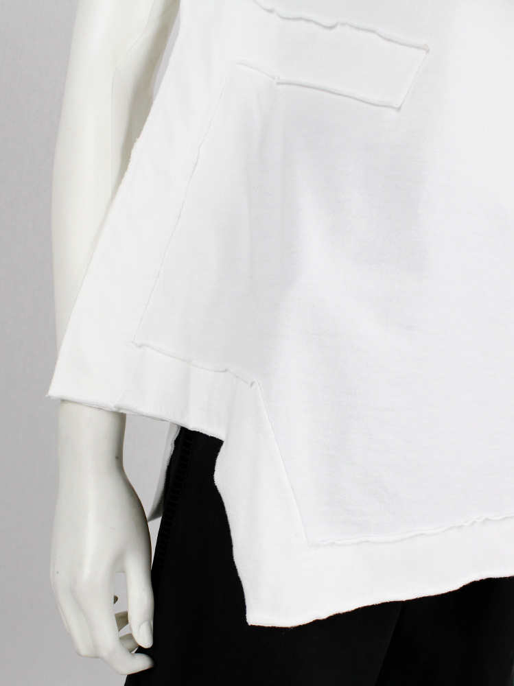 vintage Comme des Garcons white geometric two-dimensional paperdoll top fall 2012 (2)