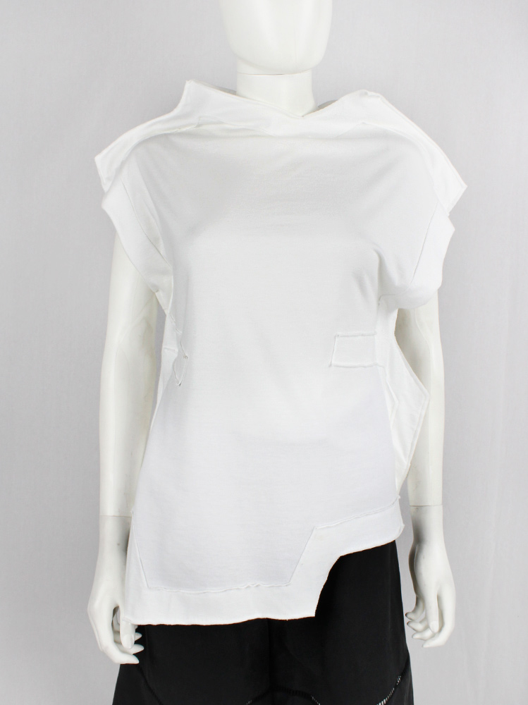 vintage Comme des Garcons white geometric two-dimensional paperdoll top fall 2012 (5)