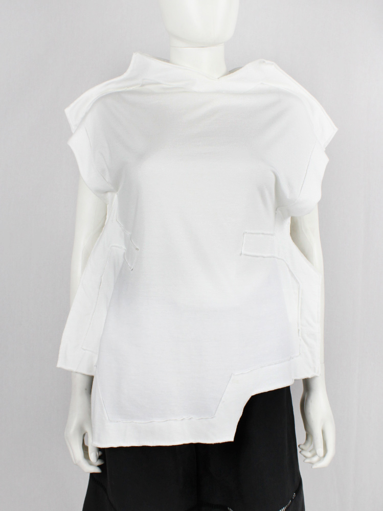 vintage Comme des Garcons white geometric two-dimensional paperdoll top fall 2012 (6)