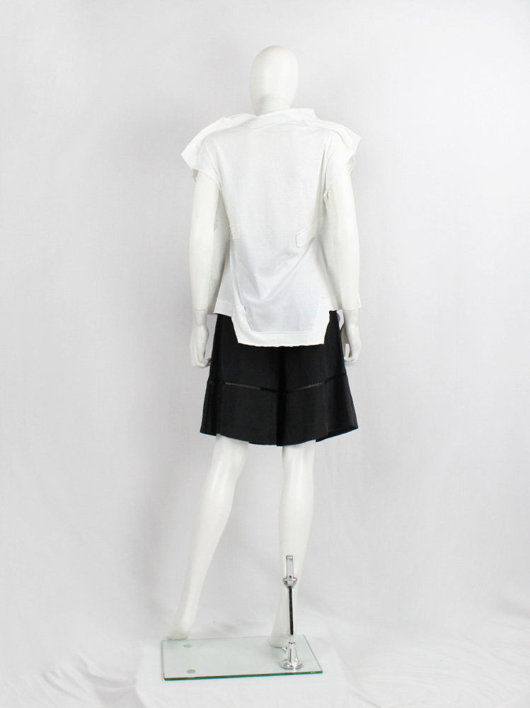 vintage Comme des Garcons white geometric two-dimensional paperdoll top fall 2012 (9)