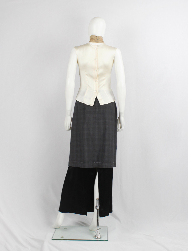 vintage Maison Martin Margiela REPLICA of a 1960s white top which buttons on the back spring 2005 (12)